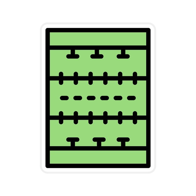 Imagen vectorial del icono del campo de rugby Se puede usar para el rugby