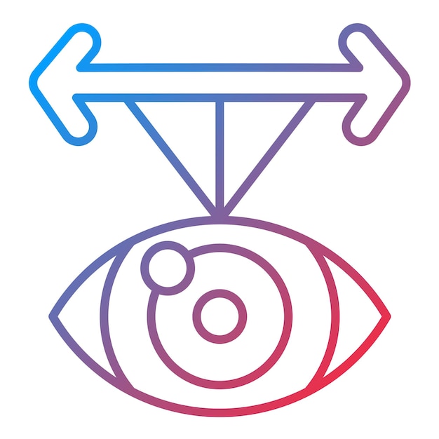 Imagen vectorial de icono de campo visual Puede utilizarse para el optometrista