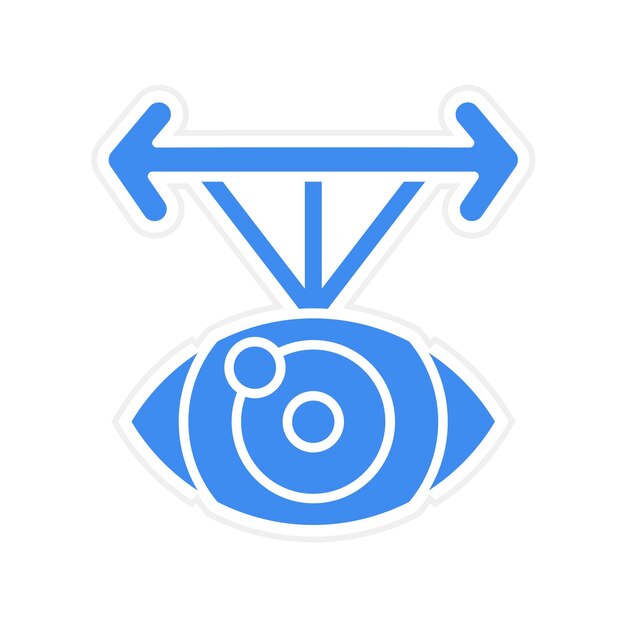 Imagen vectorial de icono de campo visual Puede utilizarse para el optometrista