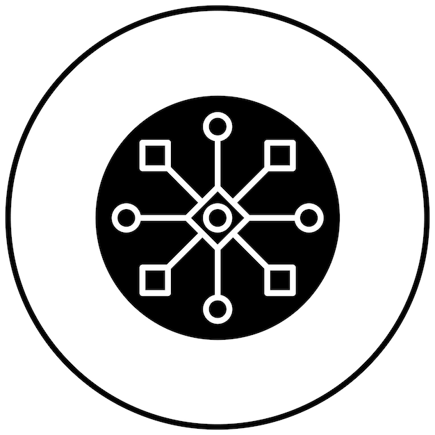 Imagen vectorial de icono de canal cruzado Se puede usar para la Agencia de Medios Sociales