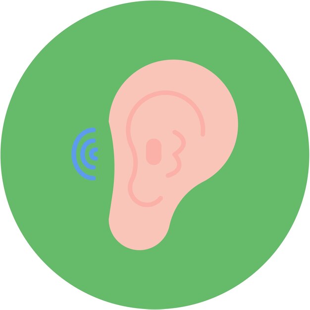 Imagen vectorial del icono del canal del oído Se puede utilizar para la anatomía humana