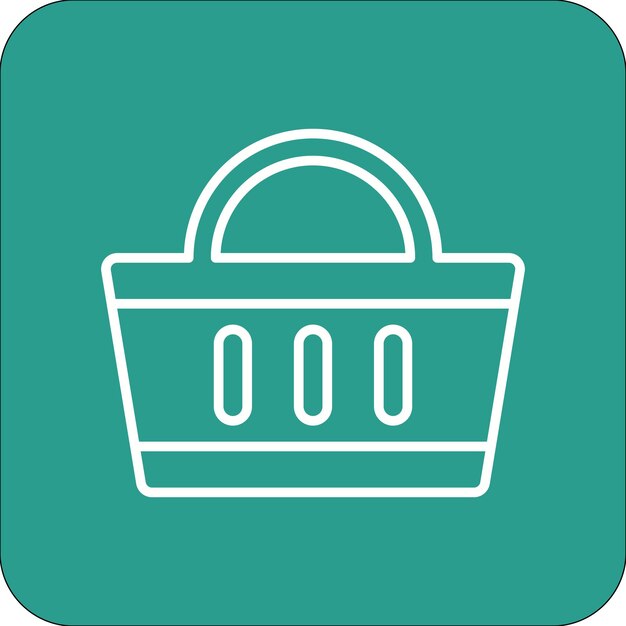 Imagen vectorial del icono de la canasta de compras Se puede usar para Mall