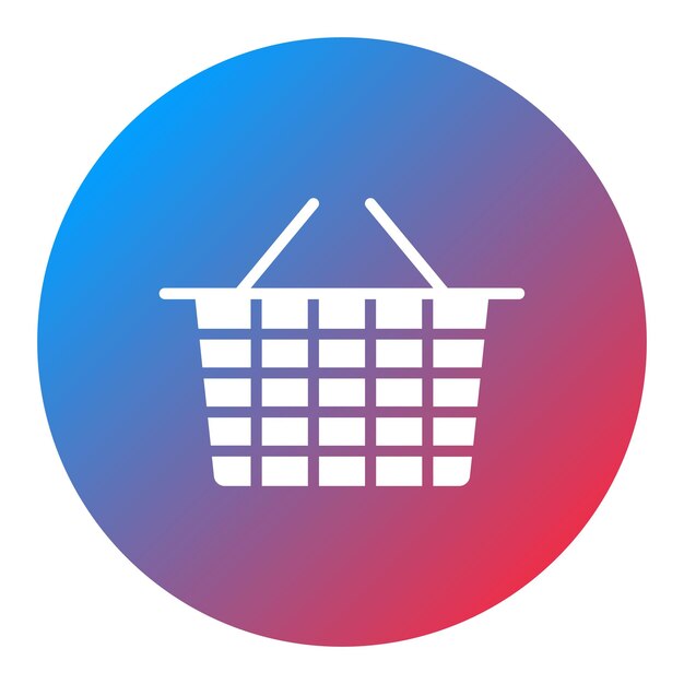 Imagen vectorial del icono de la canasta de compras Se puede utilizar para el comercio electrónico de juegos