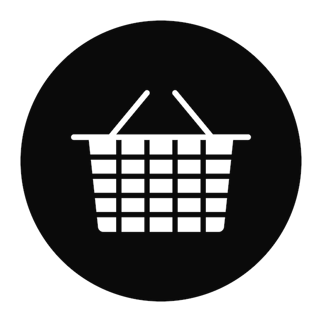 Imagen vectorial del icono de la canasta de compras Se puede utilizar para el comercio electrónico de juegos