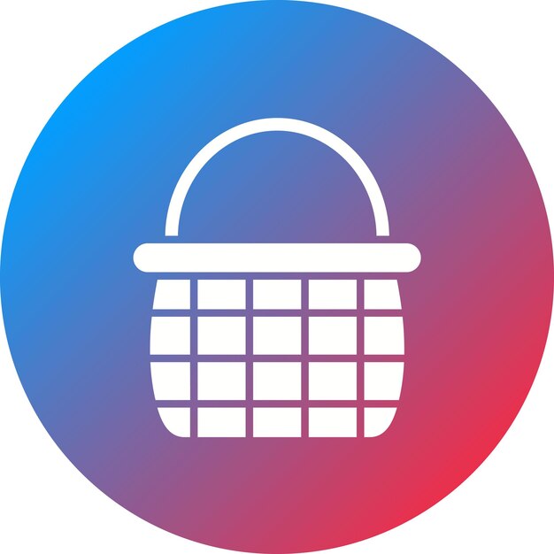 Imagen vectorial del icono de la canasta Se puede usar para Cyber Monday