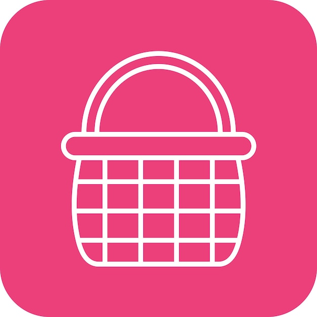 Imagen vectorial del icono de la canasta Se puede usar para Cyber Monday