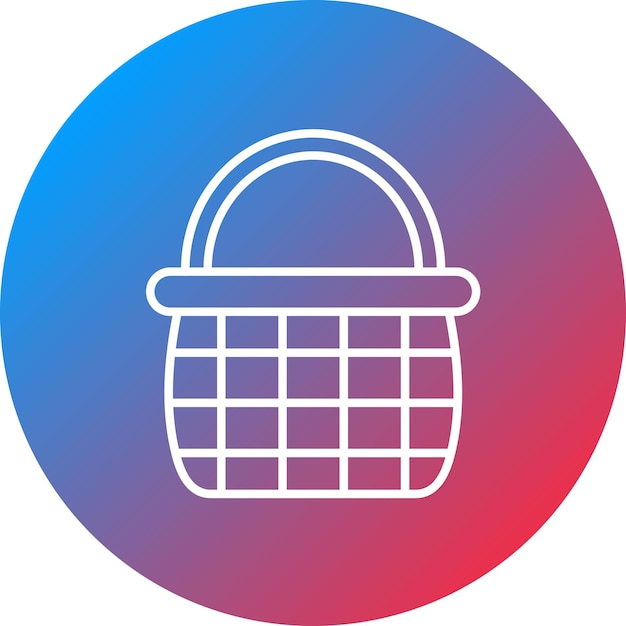 Imagen vectorial del icono de la canasta Se puede usar para Cyber Monday