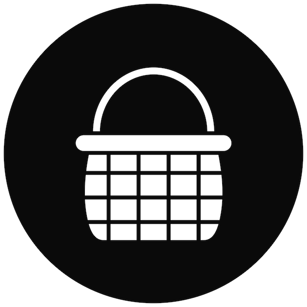 Imagen vectorial del icono de la canasta Se puede usar para Cyber Monday
