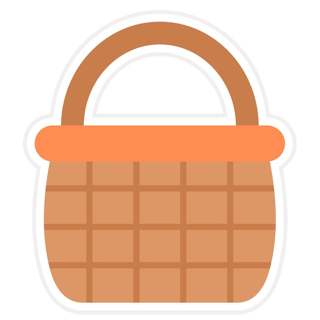 Imagen vectorial del icono de la canasta Se puede usar para Cyber Monday