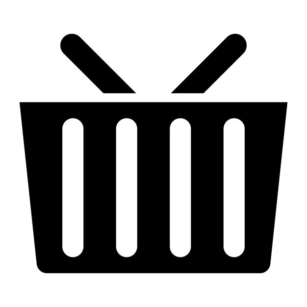 Imagen vectorial del icono de la canasta Se puede usar para la lavandería
