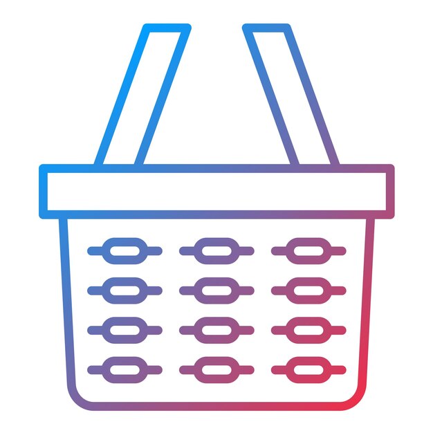 Imagen vectorial del icono de la canasta Se puede usar para Shopping Friday