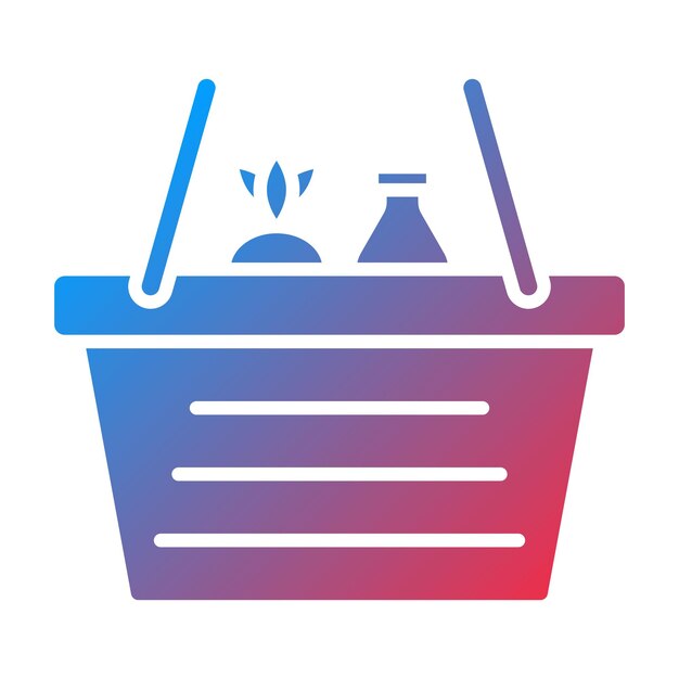 Imagen vectorial del icono de la canasta Se puede utilizar para el mercado callejero