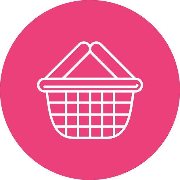 Imagen vectorial del icono de la canasta Se puede utilizar para la panadería