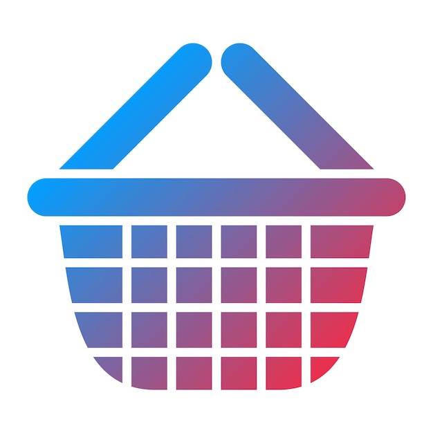 Imagen vectorial del icono de la canasta Se puede utilizar para la panadería