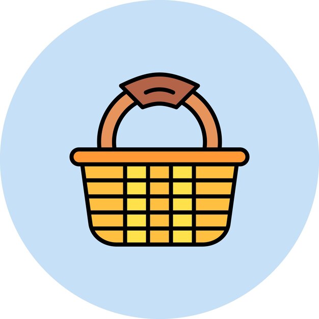 Imagen vectorial del icono de la canasta Se puede utilizar para productos ecológicos