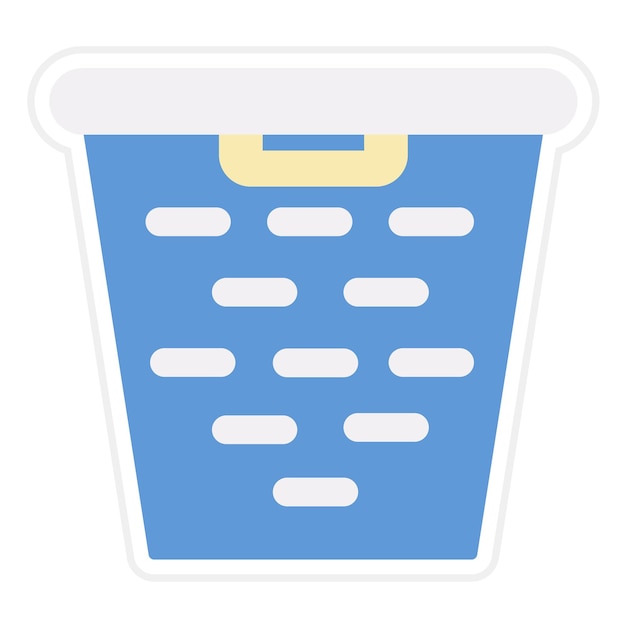 Imagen vectorial del icono de la canasta de ropa Se puede usar para la primavera