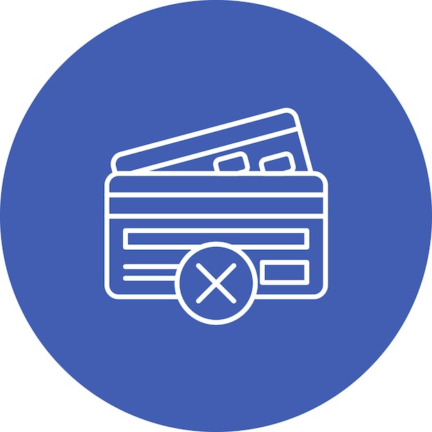 Imagen vectorial del icono de cancelación de pago Se puede utilizar para los servicios de dinero en línea