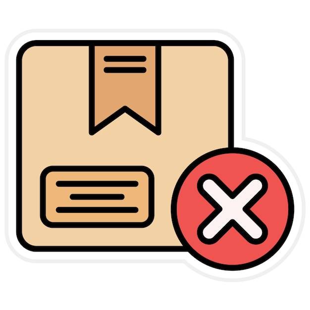 Imagen vectorial de icono cancelada Puede utilizarse para la logística