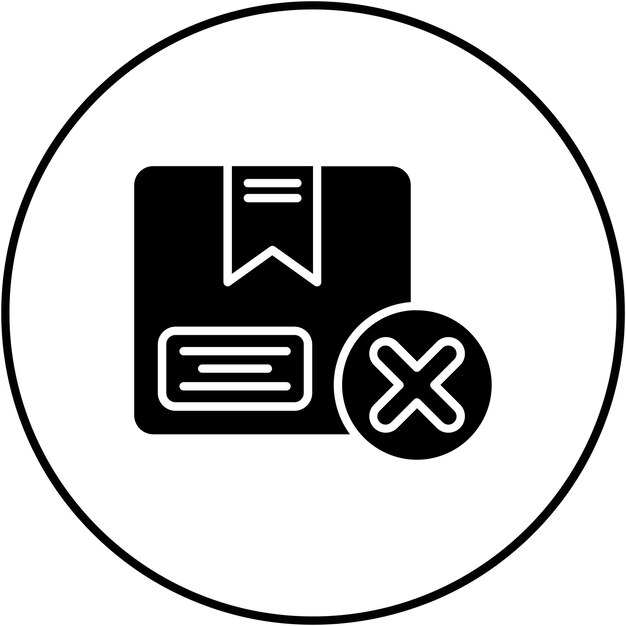 Imagen vectorial de icono cancelada Puede utilizarse para la logística