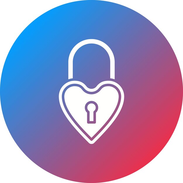 Imagen vectorial del icono del candado de la boda Se puede usar para la boda