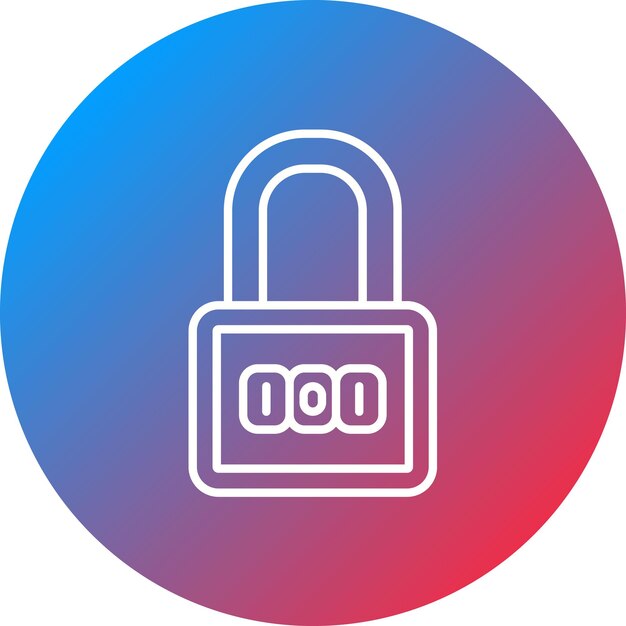 Imagen vectorial del icono del candado de número Se puede utilizar para protección y seguridad