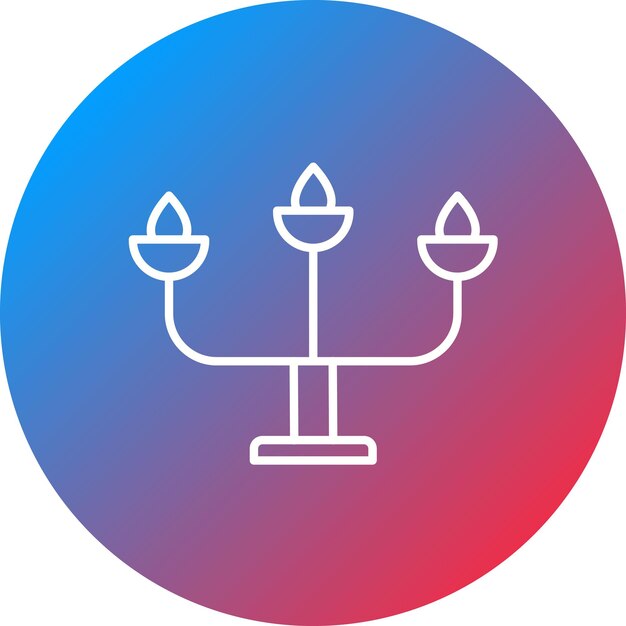 Imagen vectorial del icono del candelabro Se puede usar para Invierno
