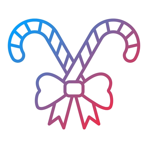 Imagen vectorial del icono de Candy Cane Se puede usar para cumpleaños