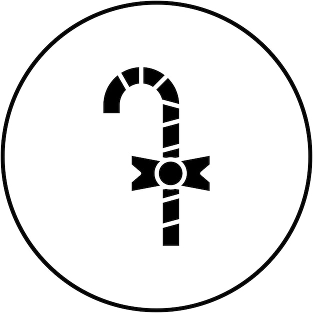 Imagen vectorial del icono de Candy Cane Se puede usar para Invierno