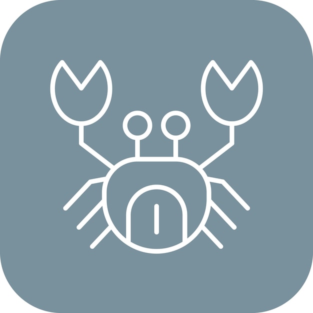 Imagen vectorial del icono del cangrejo Se puede utilizar para Coastline