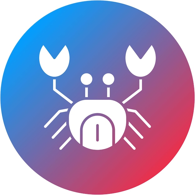 Imagen vectorial del icono del cangrejo Se puede utilizar para Coastline