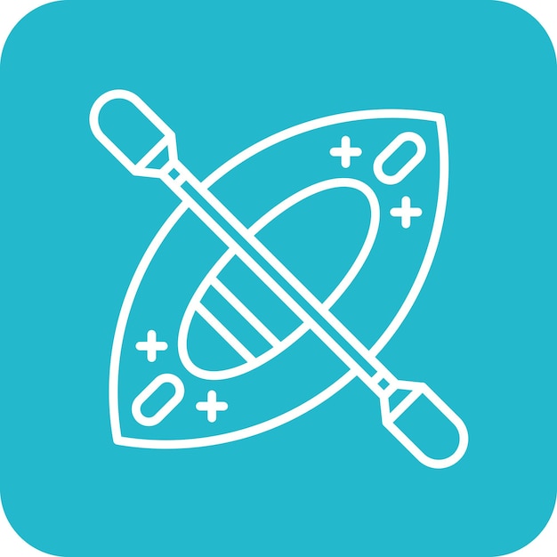 Imagen vectorial del icono de la canoa Se puede usar para los Juegos Olímpicos