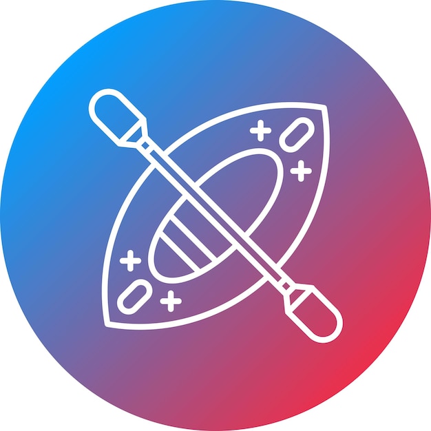 Imagen vectorial del icono de la canoa Se puede usar para los Juegos Olímpicos