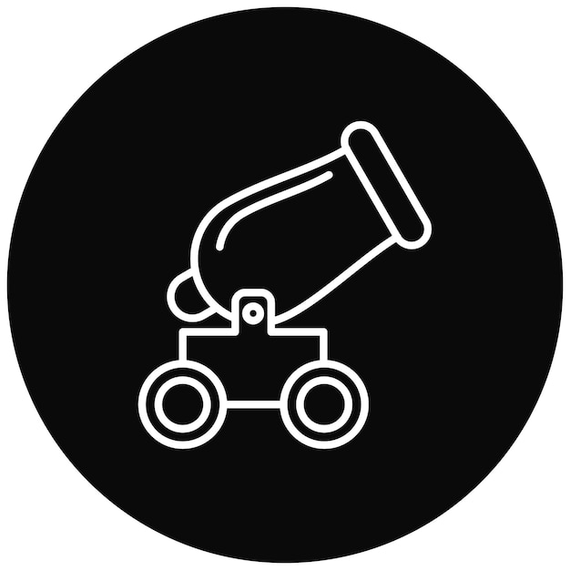 Imagen vectorial del icono del cañón pirata Se puede usar para Pirata