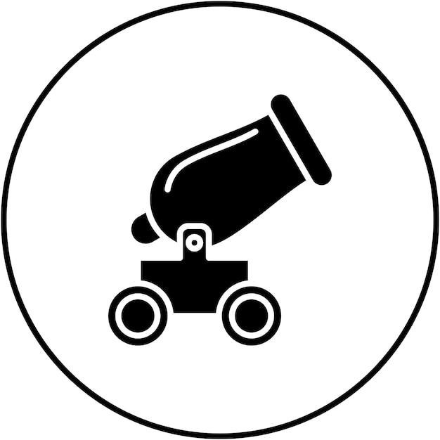 Imagen vectorial del icono del cañón pirata Se puede usar para Pirata