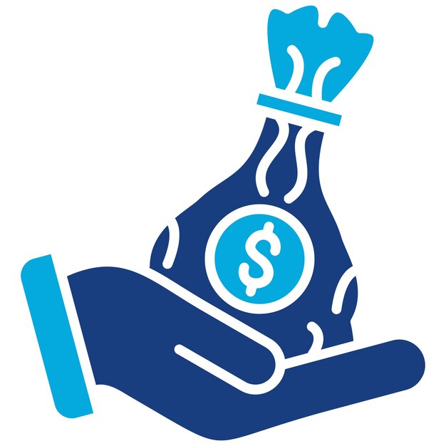 Imagen vectorial del icono de la cantidad recibida Se puede utilizar para los servicios de dinero en línea