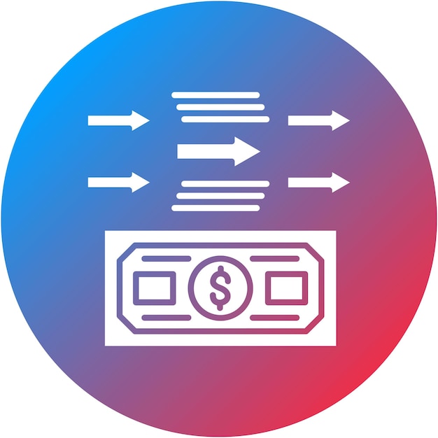 Imagen vectorial del icono de la cantidad de transferencia Se puede utilizar para los servicios de dinero en línea