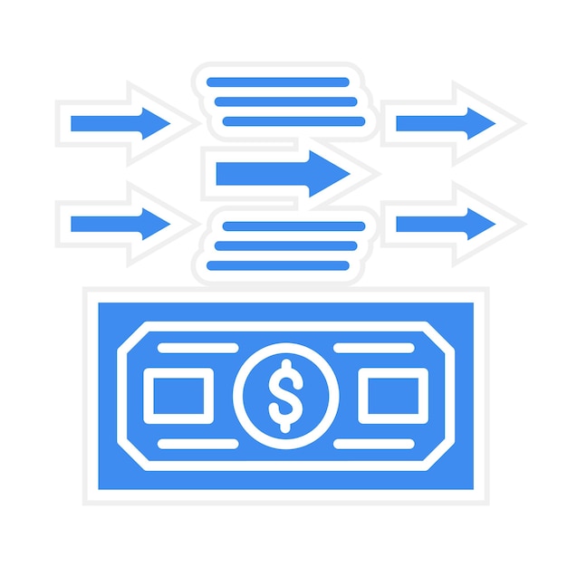 Imagen vectorial del icono de la cantidad de transferencia Se puede utilizar para los servicios de dinero en línea