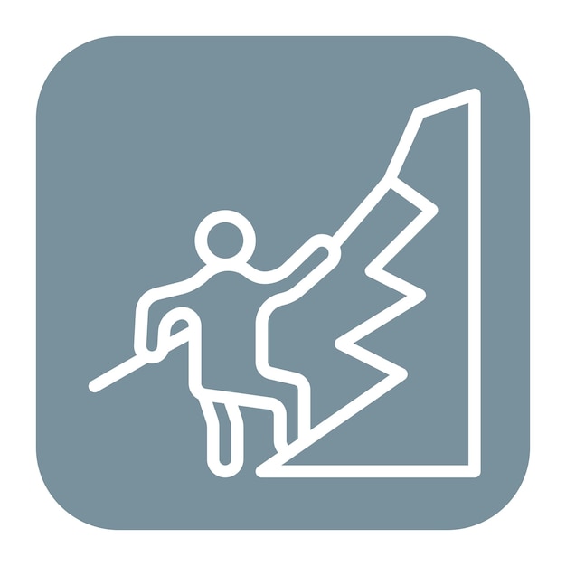 Imagen vectorial del icono de Canyoneering Se puede usar para Aventura