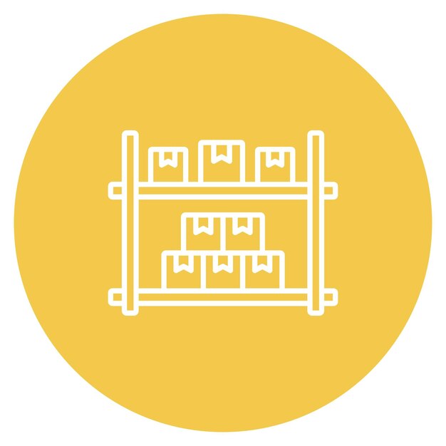 Imagen vectorial del icono de capacidad de estantería Se puede utilizar para el envío