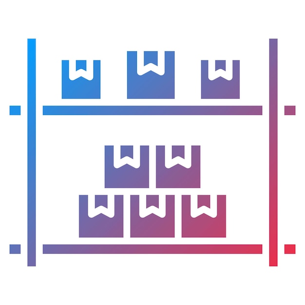 Imagen vectorial del icono de capacidad de estantería Se puede utilizar para el envío