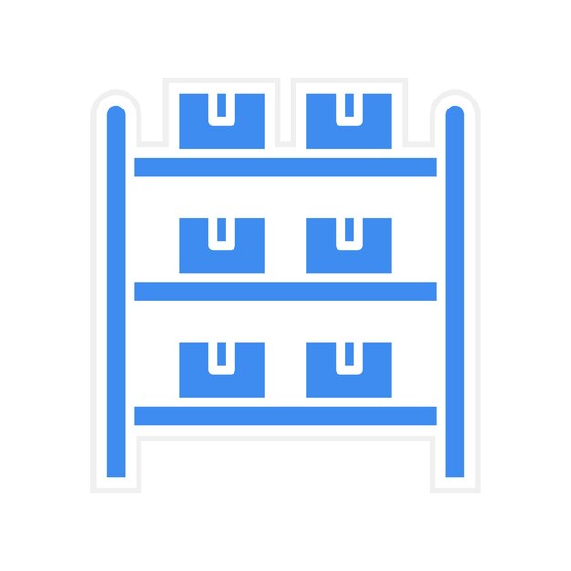 Imagen vectorial del icono de la capacidad de estantería Se puede utilizar para la logística