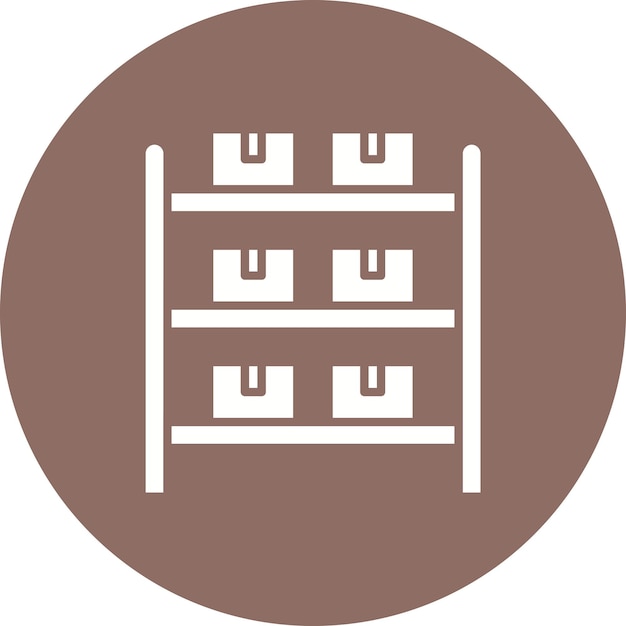 Imagen vectorial del icono de la capacidad de estantería Se puede utilizar para la logística