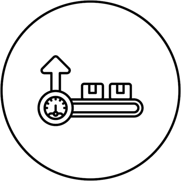 Imagen vectorial del icono de capacidad Se puede utilizar para Factory