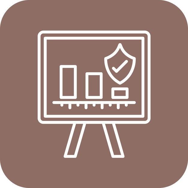 Imagen vectorial del icono de capacitación de seguridad Se puede utilizar para capacitación empresarial
