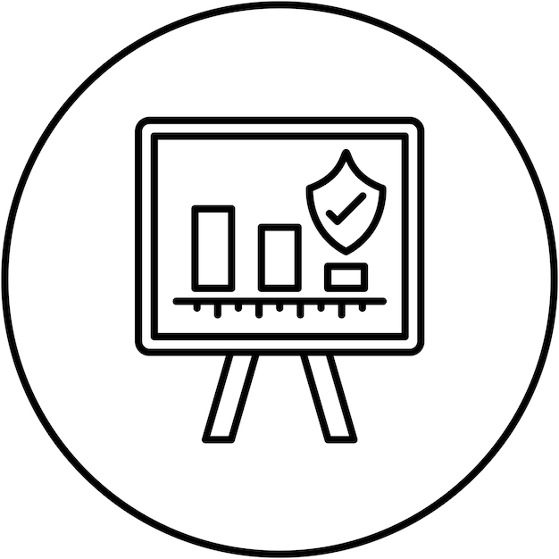 Imagen vectorial del icono de capacitación de seguridad Se puede utilizar para capacitación empresarial