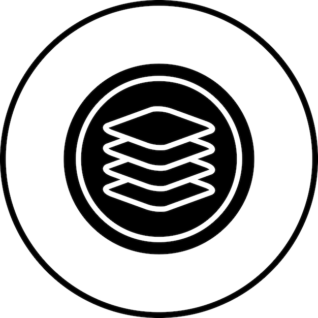 La imagen vectorial del icono de capas se puede utilizar para el diseño