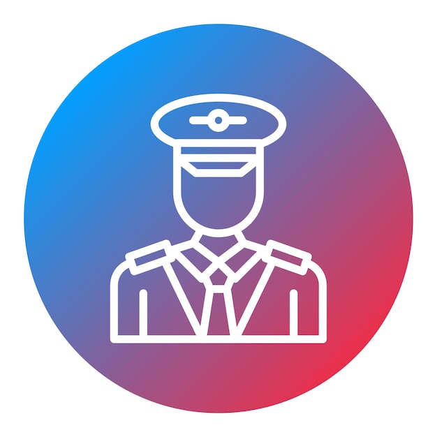Imagen vectorial del icono del capitán masculino Se puede utilizar para la aerolínea