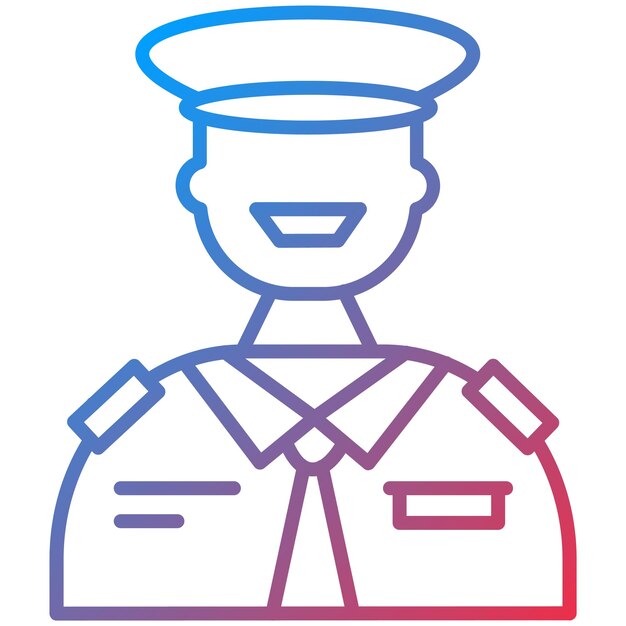Imagen vectorial del icono del capitán Se puede utilizar para la aviación