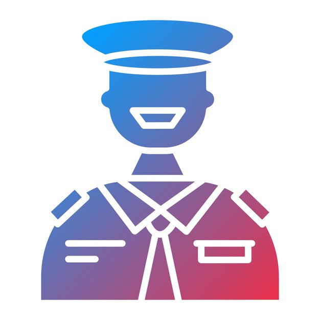Imagen vectorial del icono del capitán Se puede utilizar para la aviación