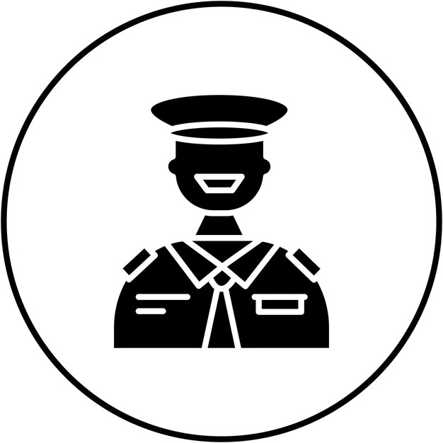 Imagen vectorial del icono del capitán Se puede utilizar para la aviación